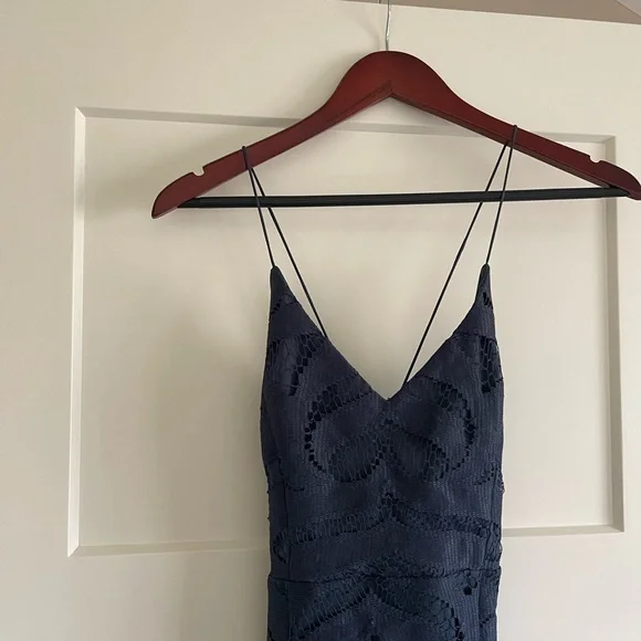 Navy Lace Dress - Picture 3 of 6